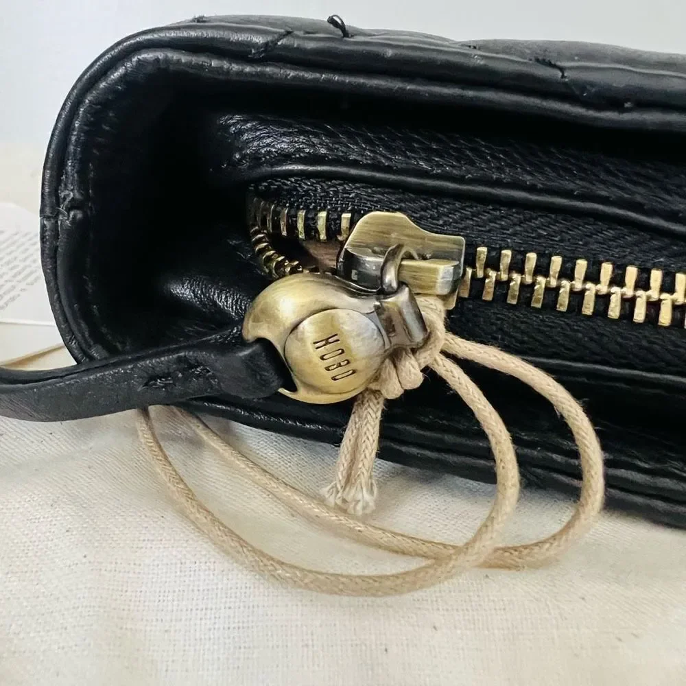HOBO‎ Cole Quilted Leather Clutch Bag, Classic Chic Party Bag, Black, NWT